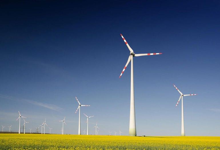 Wind Turbines under the sky